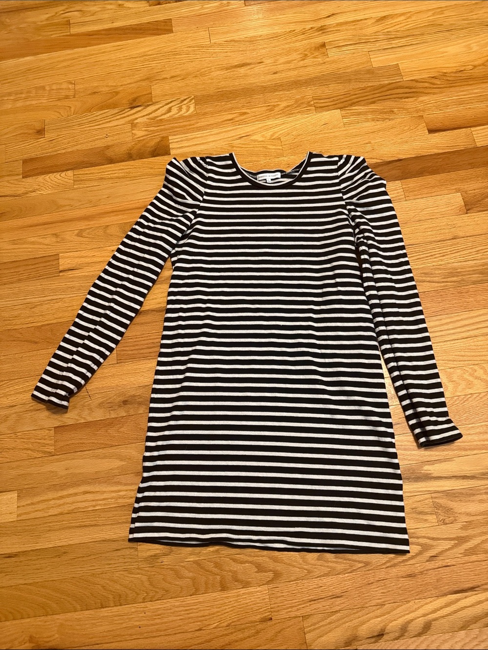 Rebecca Minkoff Black and White Striped Talia Mini Dress